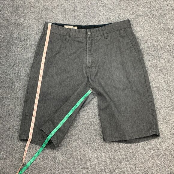 Volcom Walkshorts Mens 31 Graphite Flat Front Relaxed Fit Frickin Modern Chino - Picture 6 of 13